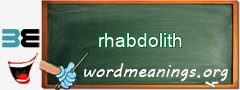 WordMeaning blackboard for rhabdolith